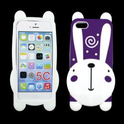 iPhone 5C 3D Bunny Case (Purple)